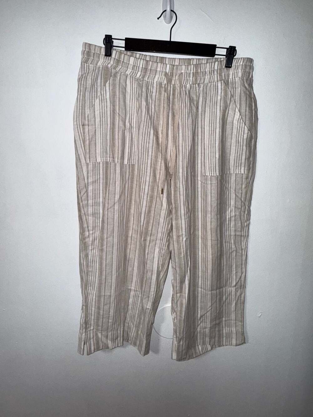 Land 'N Sea Striped Linen Blend Pants Size L